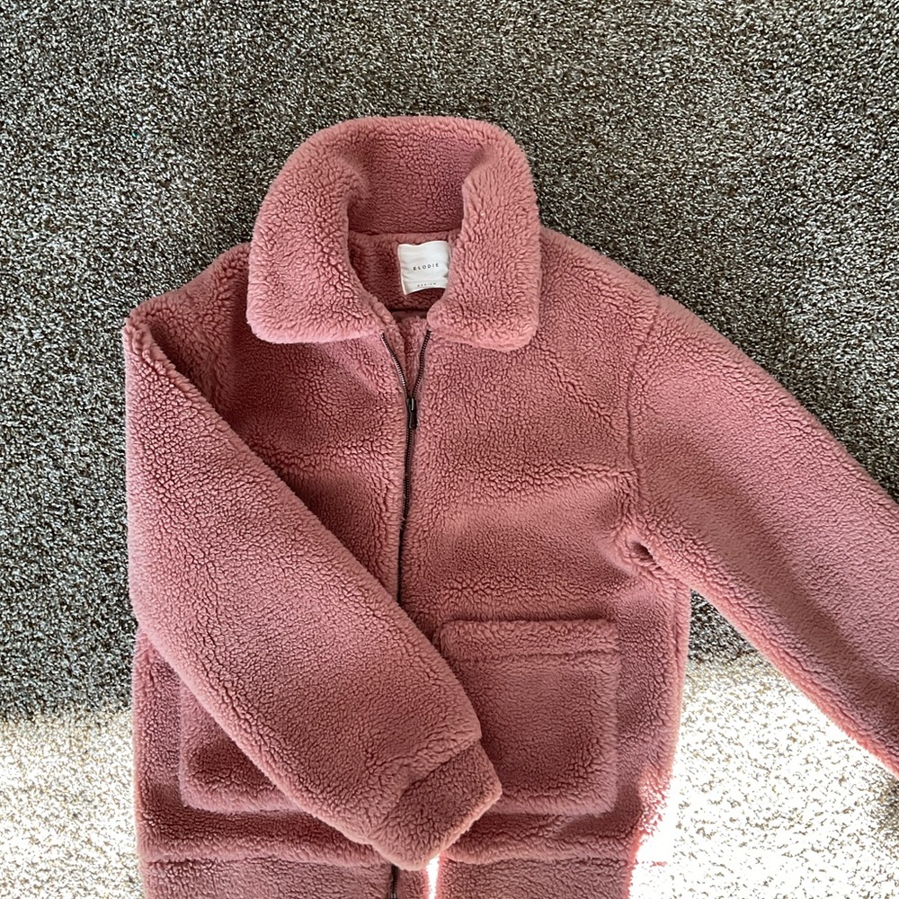 Elodie Pink Sherpa Lined Jacket
